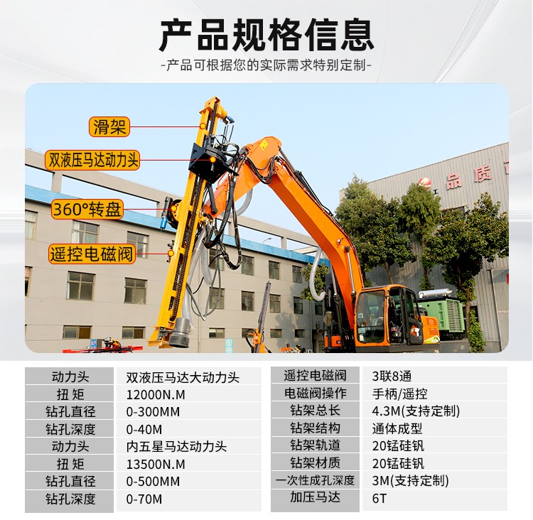挖機改潛孔鉆機